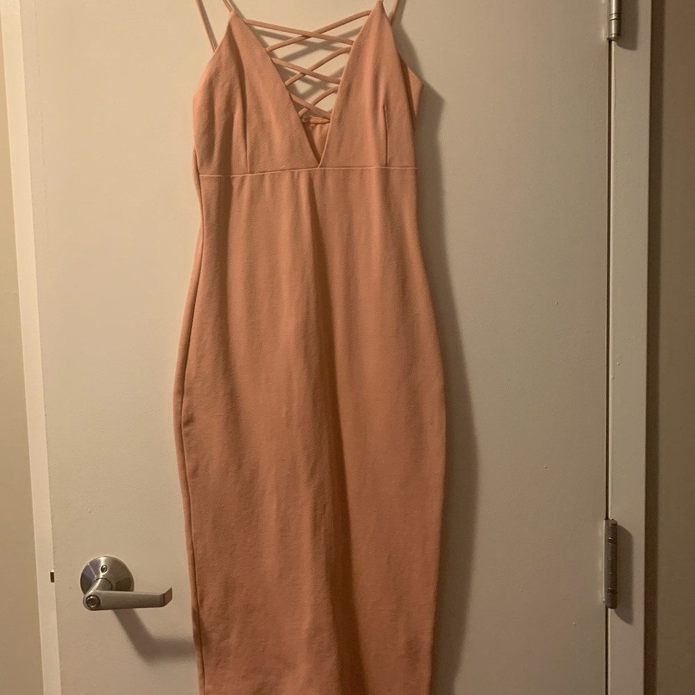 Peach Spaghetti Strap Dress